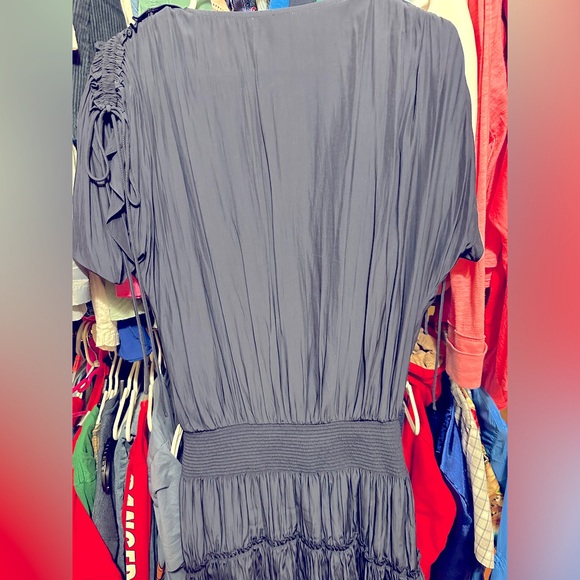 Ramy Brook - NWOT - Blue smocked mini with ruched shoulders - Picture 2 of 3